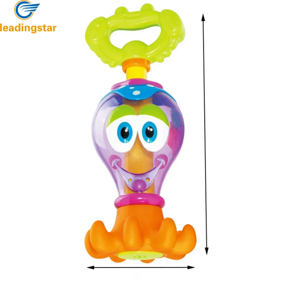 LeadingStar Kartun Mandi Gurita Mainan Bayi Plastik Penyemprotan Air