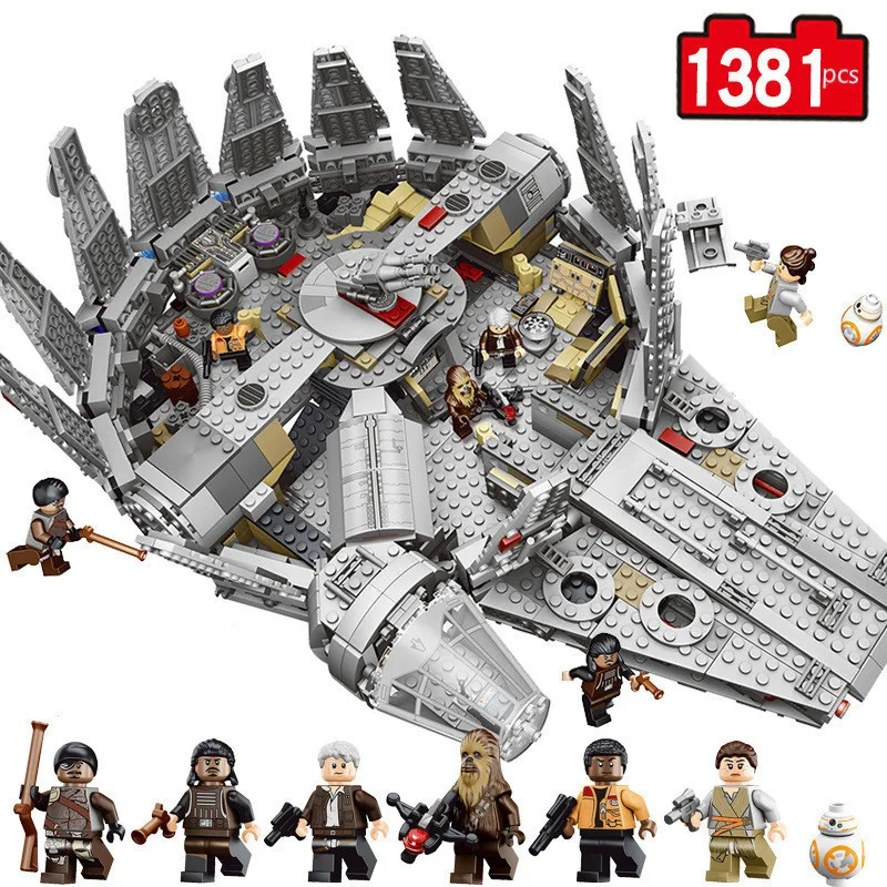 

Star Millennium Falcon Figures Wars Model Building Blocks Harmless Bricks Enlighten Compatible Legoinglys Starwars Toy