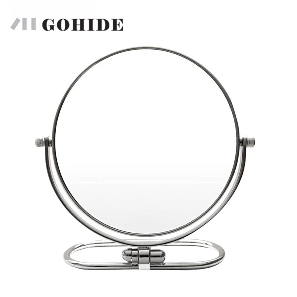 JUH Mica Makeup Round Desktop Mirror Double Faced Beauty Mirror Home