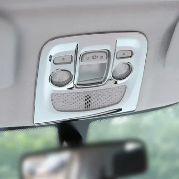 

ABS Chrome For 2014-2017 Peugeot 2008 Accessories Car front rear reading light lamp Control button frame panel Cover Trim