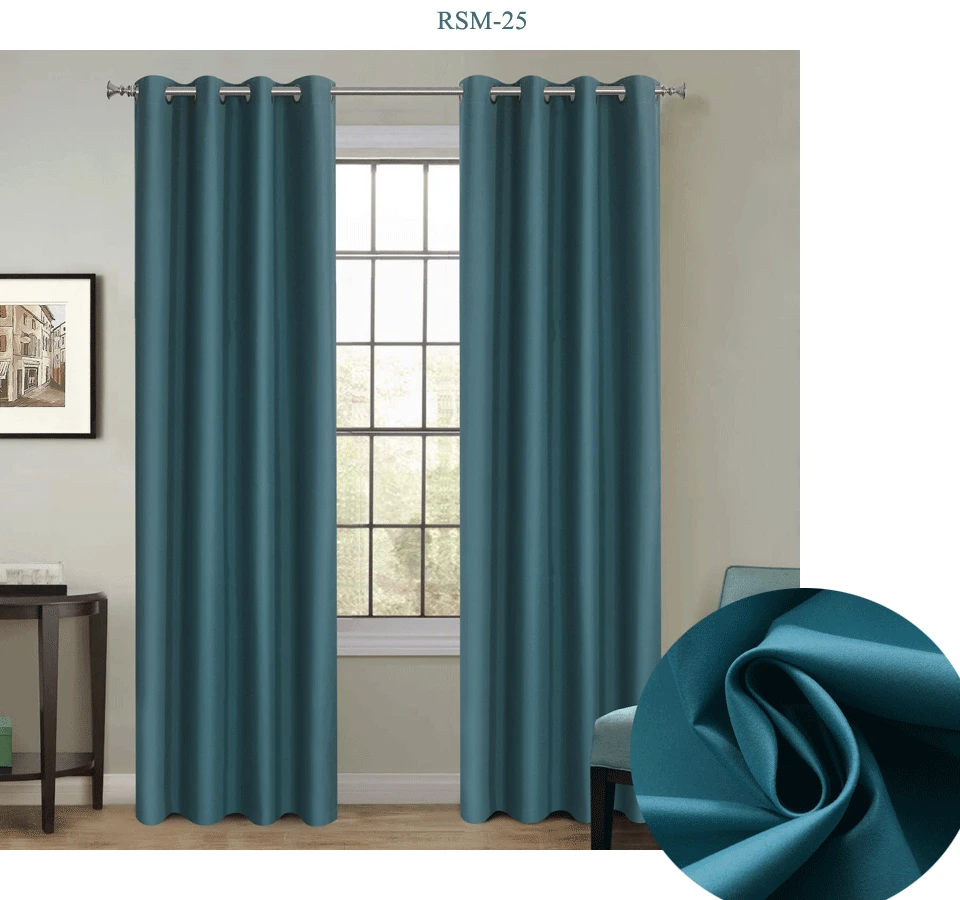 100% Shading Blackout Curtains for Bedroom Thick Touch Feeling Modern Curtains for Living Room Kitchen Treatment Drapes Custom