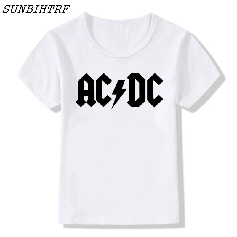 2018 Новинка Рок Группа AC DC футболка детские летние модные брендовые AC/DC детская в