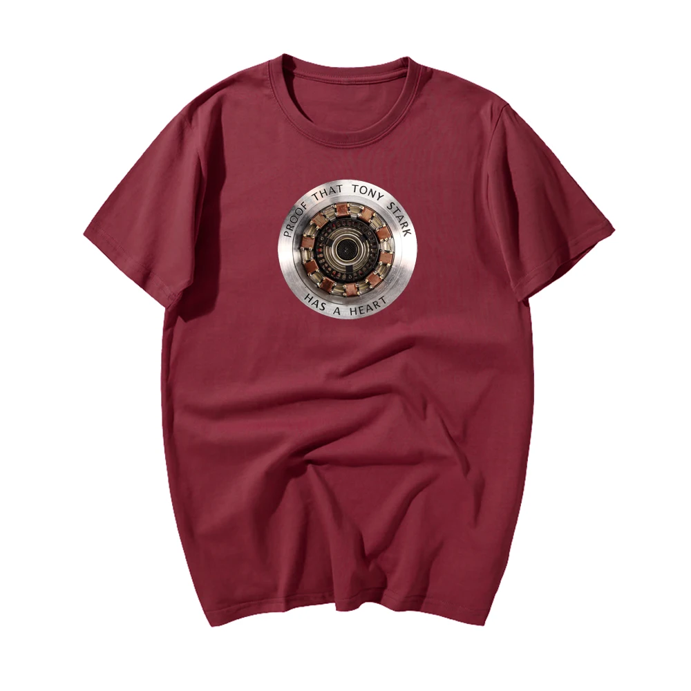 

The Avengers T Shirt Tony Stark Has A Heart Printing Tshirt Men Iron Man 2019 Summer Casual T-shirt Cotton Short Sleeve Men