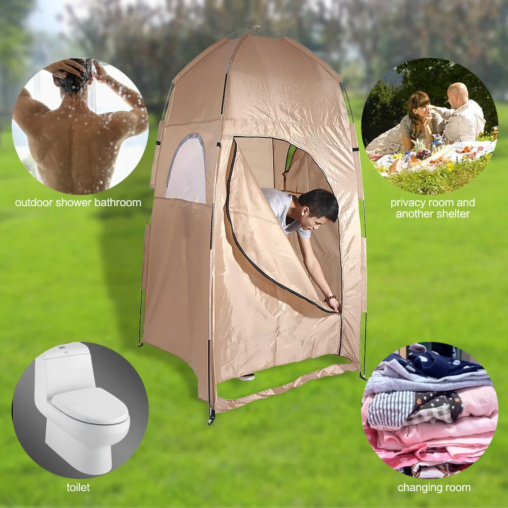 

Portable Waterproof 1 Person Outdoor Hiking Camping Tent Single Tent Collapsible Shower Bathroom Toilet Changing Room Shelter