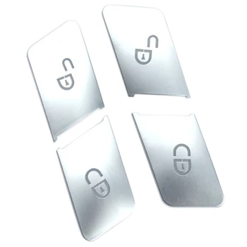 

4Pcs Car Door Unlock Buttons Sequins Decoration Cover Trim For Mercedes Benz Gla Cla Glk Gle Cls Ml Gl A B C E Class