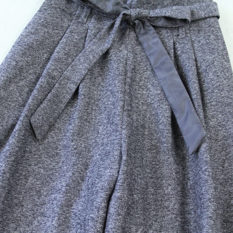 Women's suits 2019 autumn and winter new large size gray herringbone long-sleeved slim suit high waist wide leg pants suit