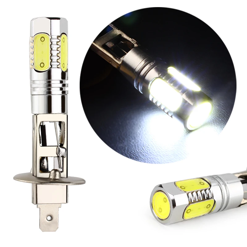

High Power H1 7.5W LED Car Vehicle Auto DRL COB Fog Running Headlight Head Lights Lamp Bulb DC12V White Auto Car Light Source