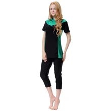 Мусульманский традиционный купальник Хуэй консерватизм высокая эластичность 3-piece Купальники полный охват мусульманские купальники