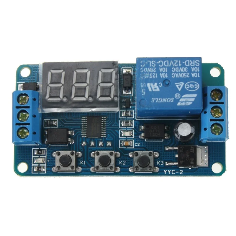 

Automation DC 12V LED Display Digital Delay Timer Control Switch Relay Module