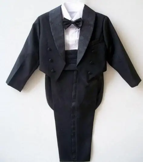 Костюм высокого качества для маленьких мальчиков смокинг комплект детской одежды блейзер для свадебной церемонии официальный наряд из 5 предметов для мальчиков 1-3 лет: пиджак+ жилет+ рубашка+ галстук+ брюки