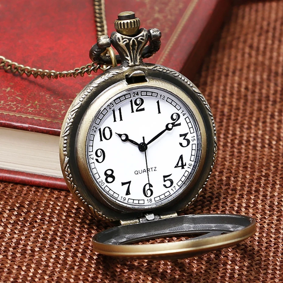 Bronze Retro Triangle The Deathly Hallows Lord Analog Harry Potter Quartz Pocket Watch Men Women Children Necklace Birthday Gift 2018 2019 (14)