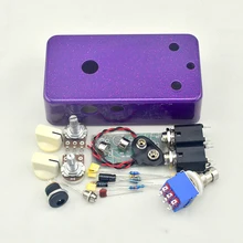 Kit de pedal de guitarra clássica fuzz, kit com transistores de germânio ac128 e 1590b pré-perfurado