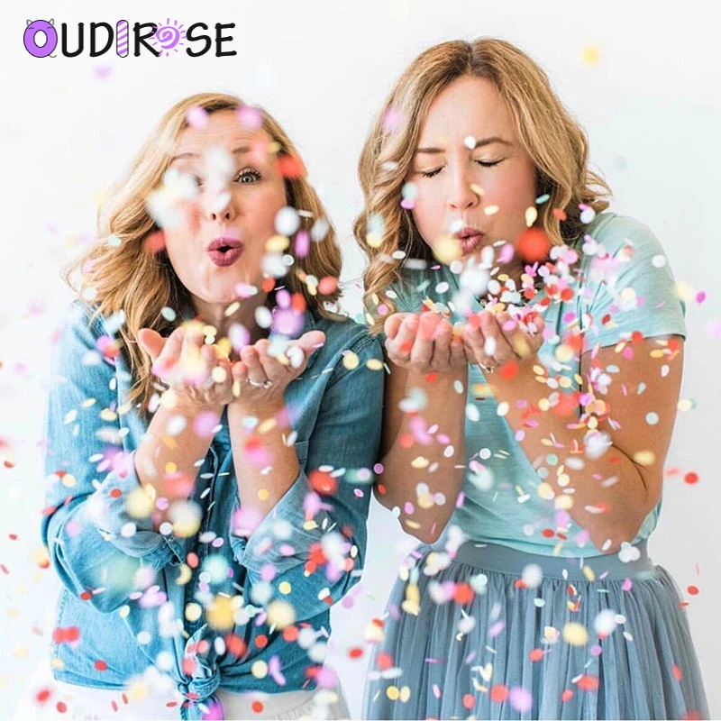 

OUDIROSE Happy Birthday Confetti Baby Shower Boy 1 Year Birthday Party Rose Gold Confetti Wedding Decoration Home Party Supplies