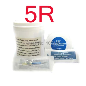 

50x 5R Makeup Needles Permanent Make-up Eyebrow Lip 5-Prong Needle Cosmetic Pen Machine Needles Sterilized DN02