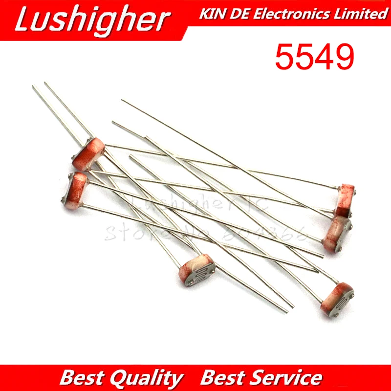 

20pcs 5549 Light Dependent Resistor Photoresistor Resistor 5mm Photosensitive Resistance 35513