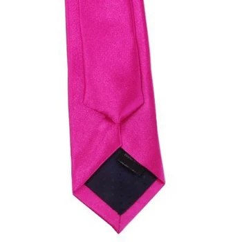 

Hot Unisex Leisure Tie Skinny Narrow Tie - Solid Shocking Pink