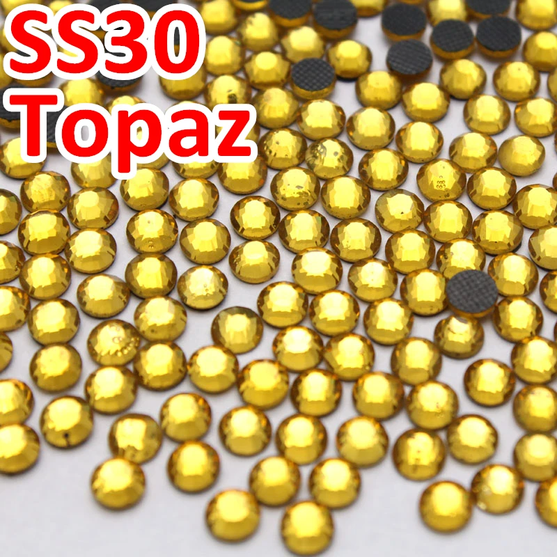 SS30 6 4 мм 288 шт./пакет Топаз DMC исправление плоские стразы сделай сам горячее железо