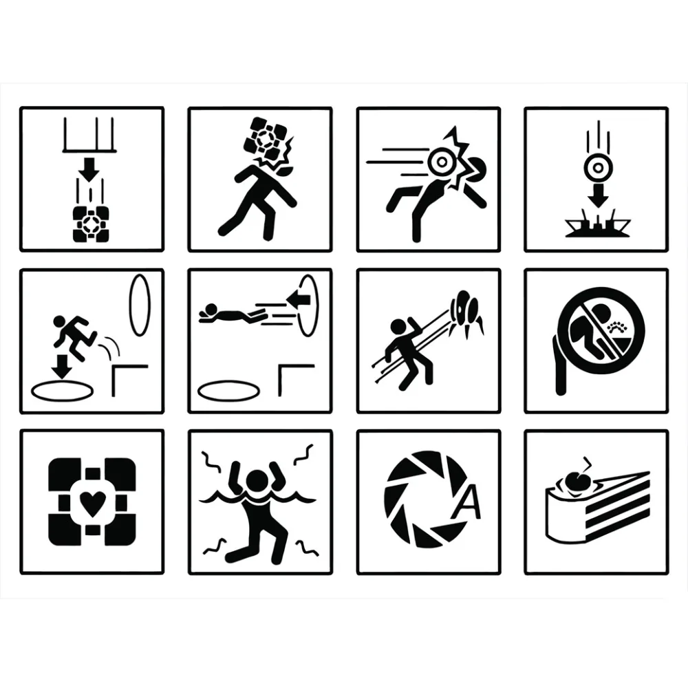 Aperture science предупреждающие знаки. Портал стикеры. Портал логотип. Логотип aperture science. Portal 2 наклейки.