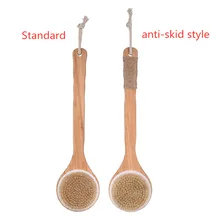 Натуральная щетина отшелушивающая деревянная щетка для ванны лучшая для ванны и душа для тела скруббер с длинной ручкой