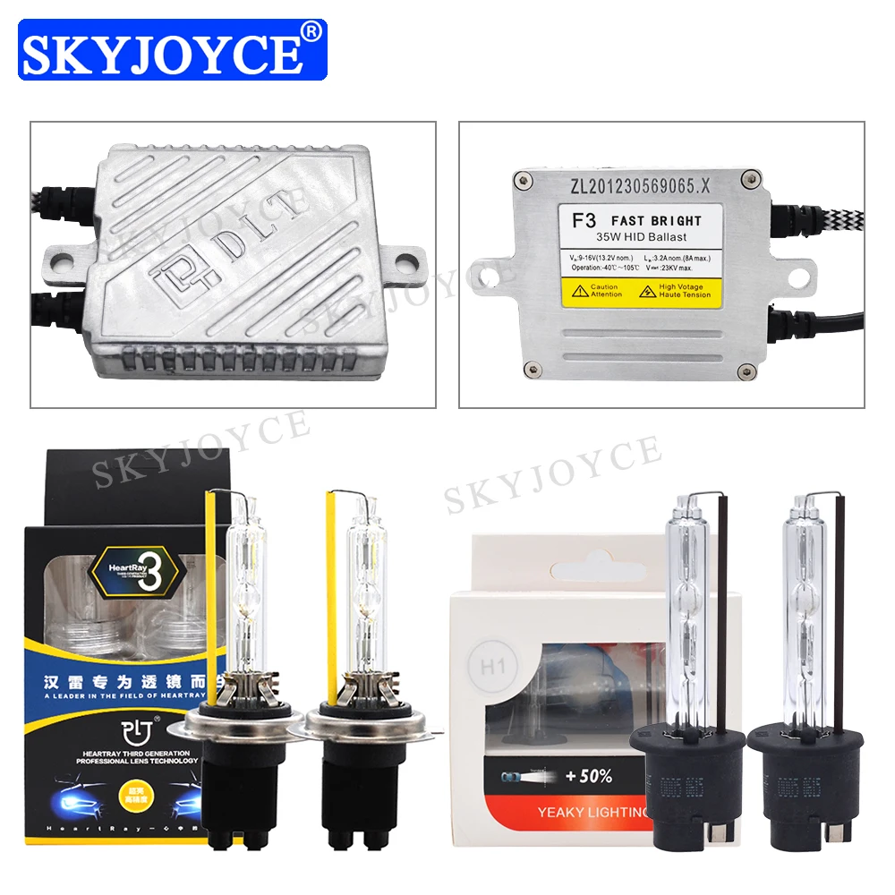 35W Fast Bright HID Xenon Kit H1 D2H HeartRay HID Bulb 4500K 5500K 35W H7 H11 Yeaky Xenon Bulb