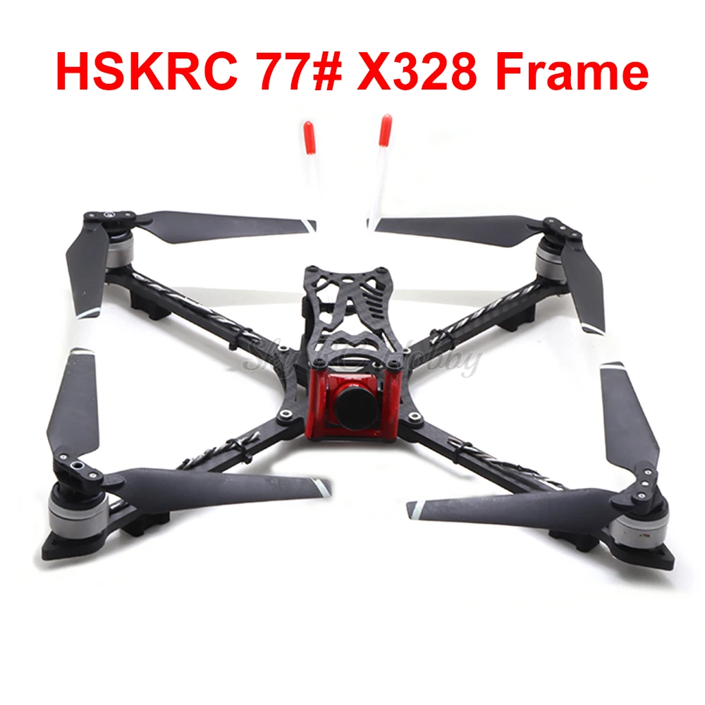 HSKRC 77# X328 328 мм полный карбоновый FPV гоночный Квадрокоптер рама комплект с 5 мм рукояткой Поддержка 8 дюймов 8330 пропеллер