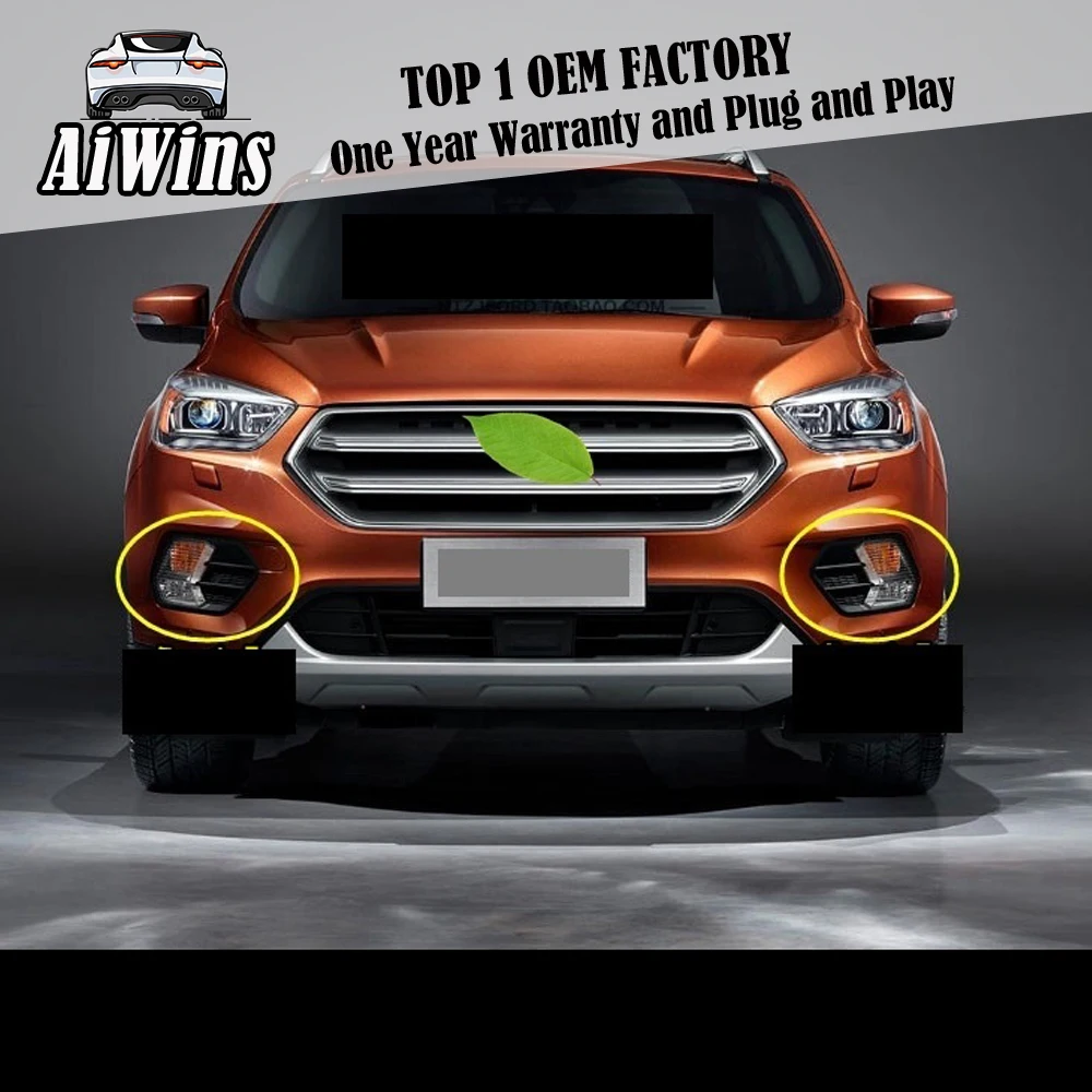 

FIT FOR Ford Kuga 2017-2018 FRONT and rear HEAD FOG LIGHT FOG LIGHT LAMP CHROME COVER TRIM INSERT BEZEL FRAME STYLING GARNISH