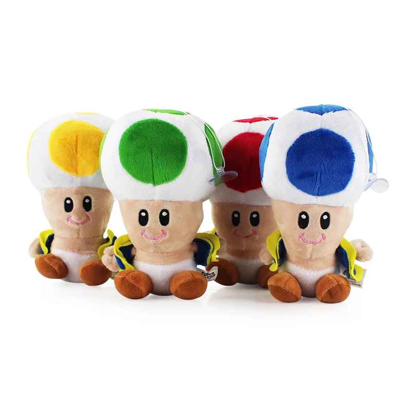 18CM Super Mario Bros Toad Plush Stuffed Dolls Plush Toys Figures toy Mushroom plush pendant keychain