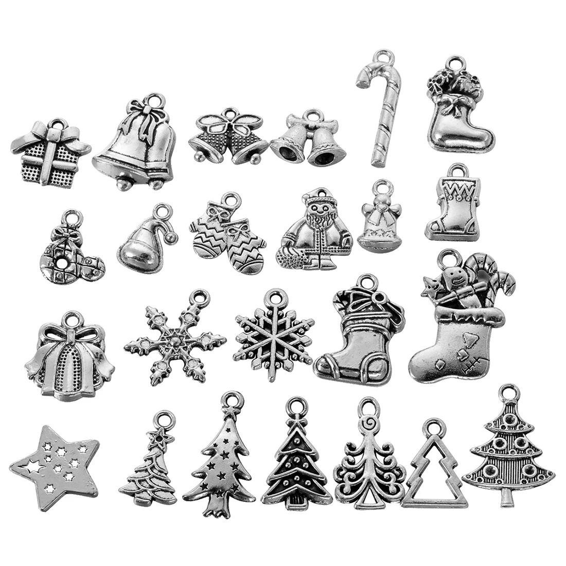 

24PCs Mixed Christmas Xmas Charm Pendants - Jewellery DIY Crafts