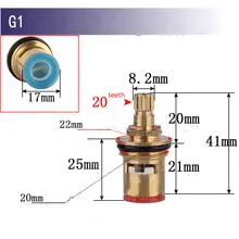 Керамический диск кран картридж носик латунь замена Воды Смесителя Внутренний клапан Core четверть поворота 1/2