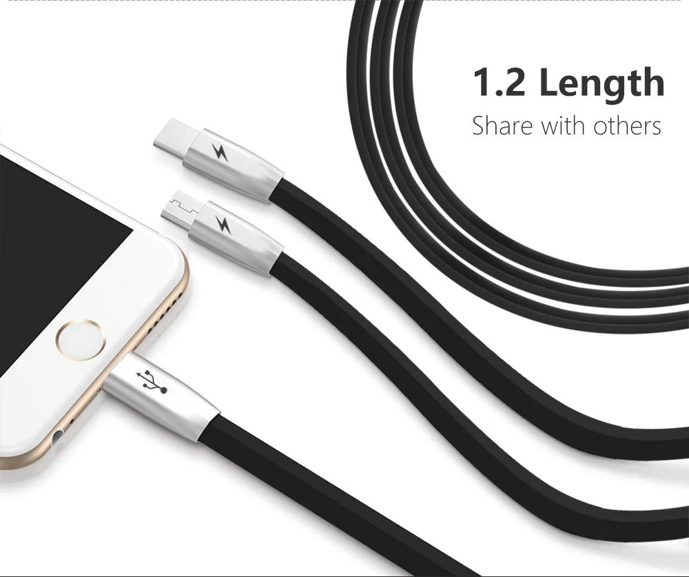 Mcdodo 3 в 1 кабель для передачи данных для Lightning Micro usb type-C зарядный кабель для синхронизации данных для iPhone IOS Android мобильный телефонный шнур