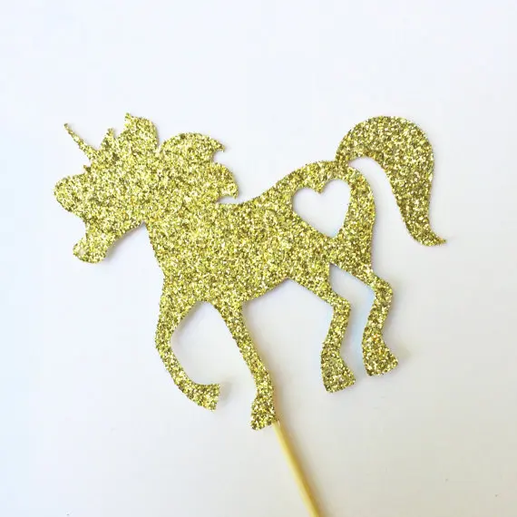 Glitter herz Einhorn hochzeit kuchen deckel geburtstag Aperitif