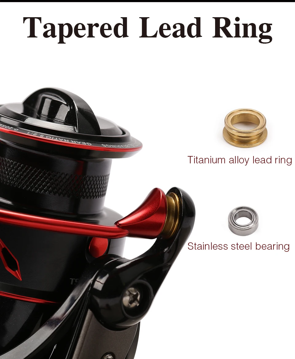 Carretel de Pesca Reel para Água 8 + 1 Whirlwing Taurinoya 3000 Rolamento 5.2: 1 4-11 kg Max Arraste Spinning Salgada 800 1000 2000 15 WHIRLWING TAURINOYA Carretel De Pesca 800 1000