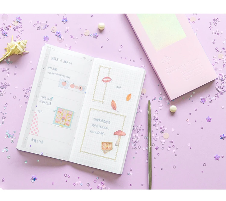Розовый Еженедельный план книга 9 1*18 5 см DIY недатированный ежемесячный недельный