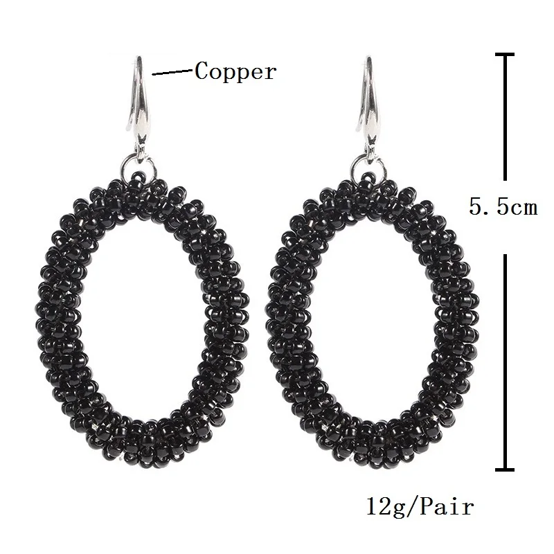1Earrings Black