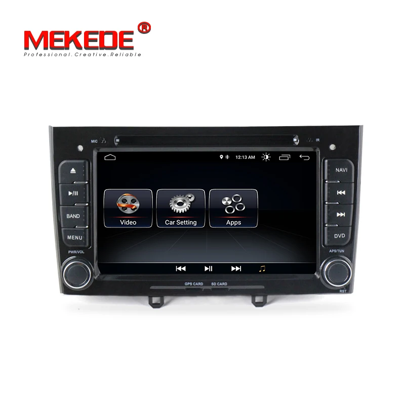 Best MEKEDE Quad-core Android8.1 2din Car dvd player for Peugeot 408 2010-2011 & Peugeot 308 I (T7) 2008-2011 car gps navigator 1