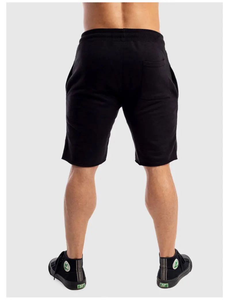 2019 Новый Для мужчин бега облегающие шорты для бодибилдинга и фитнеса дно хлопчатобумажные спортивные брюки мужские шорты эластичные шорты