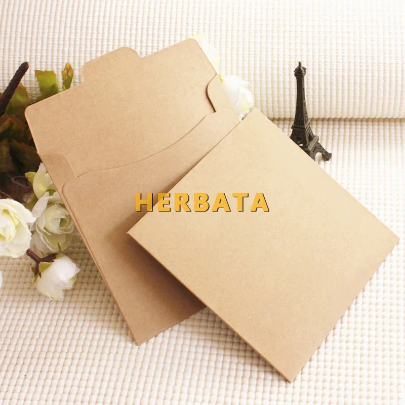 HERBATA(10 шт./лот) 250gsm чехол для CD из крафт-бумаги пустые конверты из крафт-бумаги натурального цвета Простой крафт Бумажный Подарочный конверт CD/DVD бумага