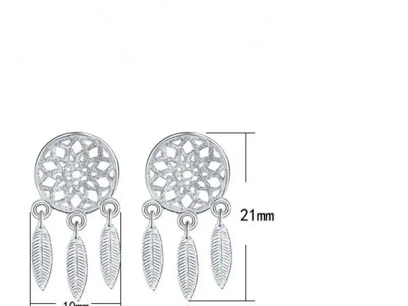 Модные серьги в виде пера серьги для женщин серьги 925 стерлингового серебра ювелирные изделия сережки Brincos Brinco Oorbellen Pendientes - Окраска металла: Посеребренный