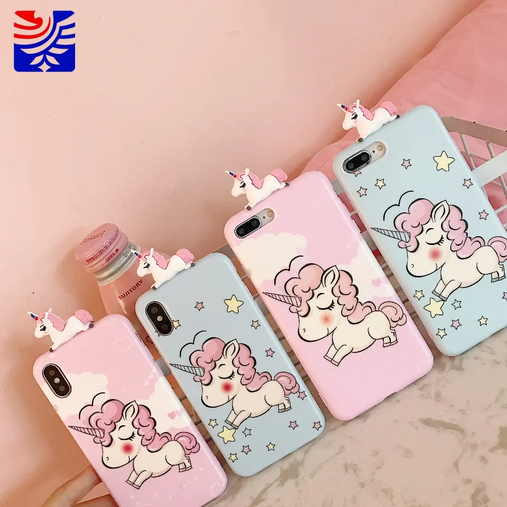 Fashion cute Dream unicorn pure love Case for IPhone 6 6s 7 8 Plus for Iphone X Max Phone  Christmas present 3D10