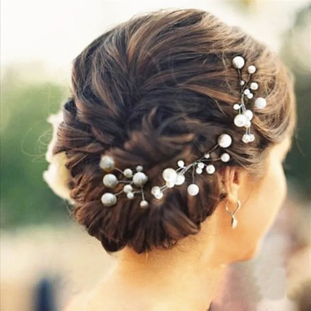 6 Pieces Women Wedding Hair Accessories Bridal Bridesmaid 6 Pieces Women Wedding Hair Accessories Bridal Bridesmaid Pearl Headpiece Pin Jewelry