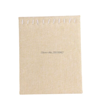 

Linen Necklace Chain Bracelet Jewelry Tools Stand Board Jewelry Holder Rack 11 Slots -W128