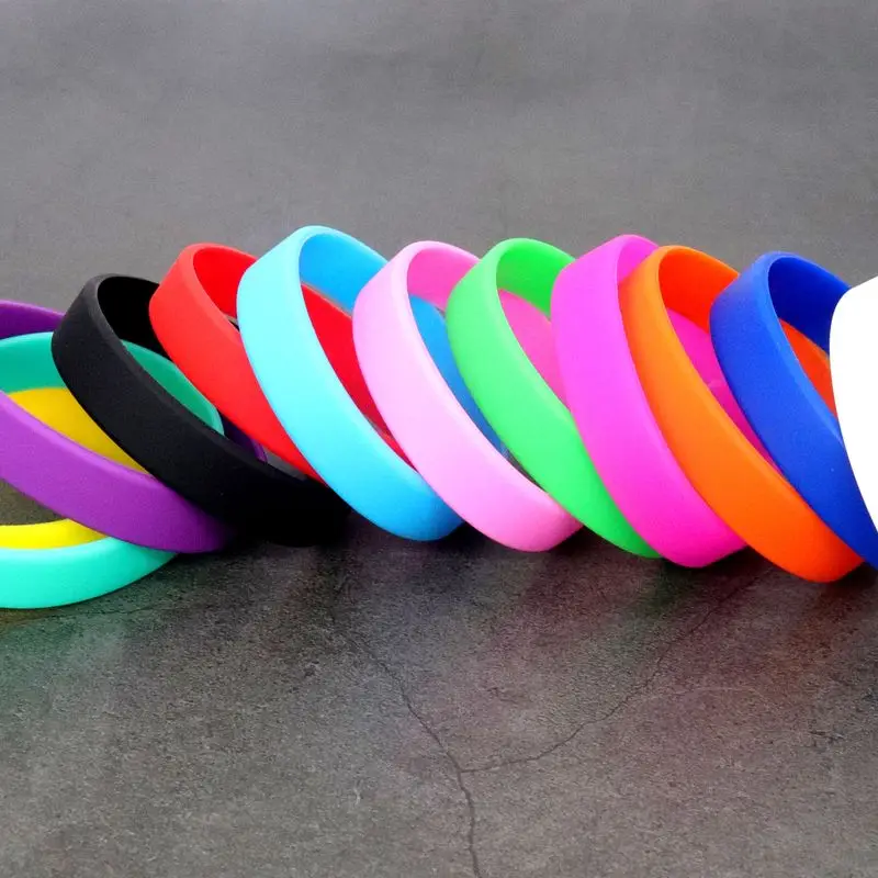 

Customized Blank Adult Men Wristband Round Silicone Bracelet Wristband Bangles Rubber Bracelet Sport Games Casual Jewelry Gift