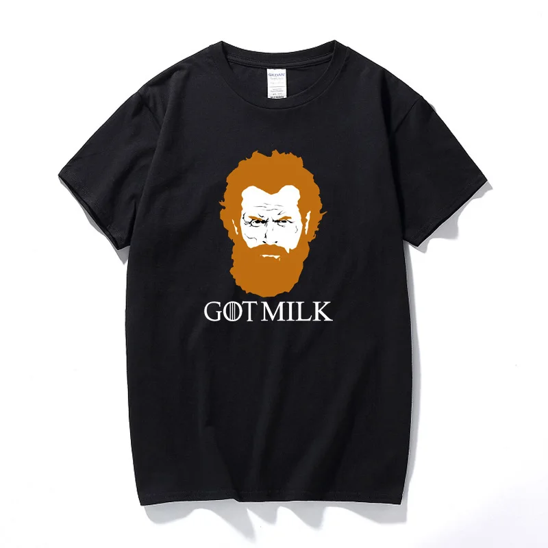 

Camisetas Hombre Tormund Giantsbane camiseta juego de tronos Inspired Printed T-shirt Got Milk Casual Cotton T shirt Tops Unisex