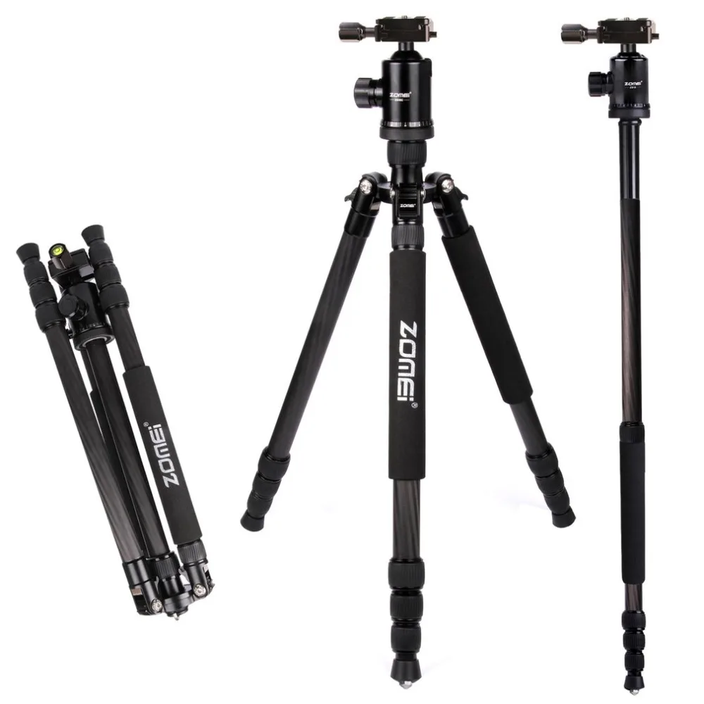 

ZOMEI Z888C lightweight Portable Professional Travel Camera Tripod Monopod & Ball Head With Case For DSLR Camera Camcorders