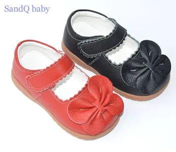 

girls shoes genuine leather black mary jane with butterfly children shoes little kids red autumn new first walker chaussure nina