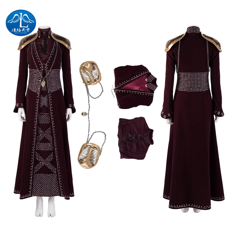 

Game of Thrones Season 8 Costume Cersei Lannister Cosplay Queen Adult Custom Dress Halloween Christmas Women