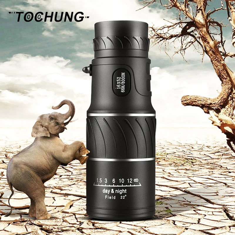 TOCHUNG Hunting Monoculars 16x52 Focus Optic Lens handheld HD Day Night Vision Travel Telescope spotting Scope pocket Binoculars