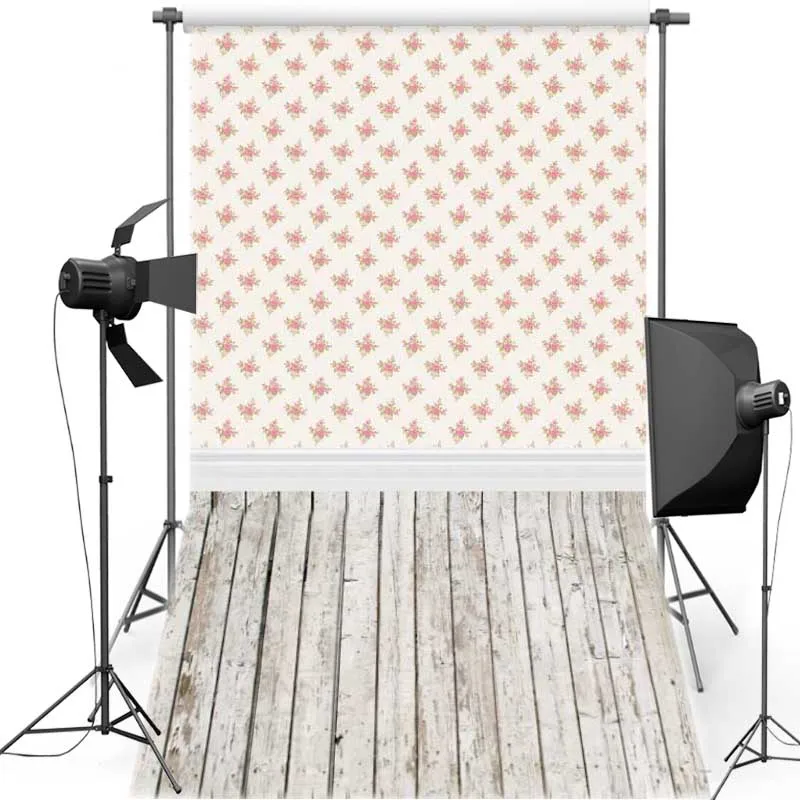 

Flower Wall New Fabric Flannel Photography Background For Wedding Floor Vinyl Backdrop For Baby photo studio F1201