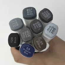 Touchnew, 9 цветов, маркерная ручка, двойная головка, набор маркеров для творчества, манга, дизайн, рисование, школьные принадлежности для студентов