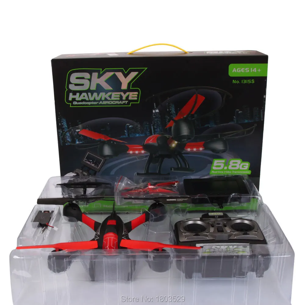 SKY HAWKEYE 1315S RC вертолет 5 8G 4CH FPV Квадрокоптер с передачей в реальном времени 0.3MP HD